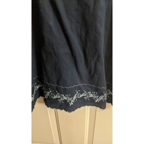 American Eagle Outfitters Vintage Tank Dress, Navy Blue, Size 10, Embroidered - Picture 3 of 9